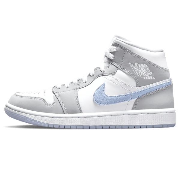 Air Jordan 1 Mid Wmns 'White Wolf Grey'- Streetwear Fashion - helmiss.com