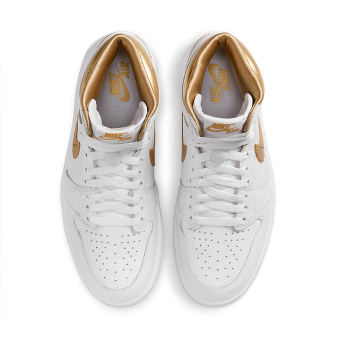 Air Jordan 1 OG 'White Metallic Gold' Wmns- Streetwear Fashion - helmiss.com