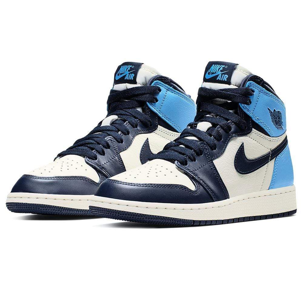 Air Jordan 1 Retro High OG GS 'Obsidian'- Streetwear Fashion - helmiss.com