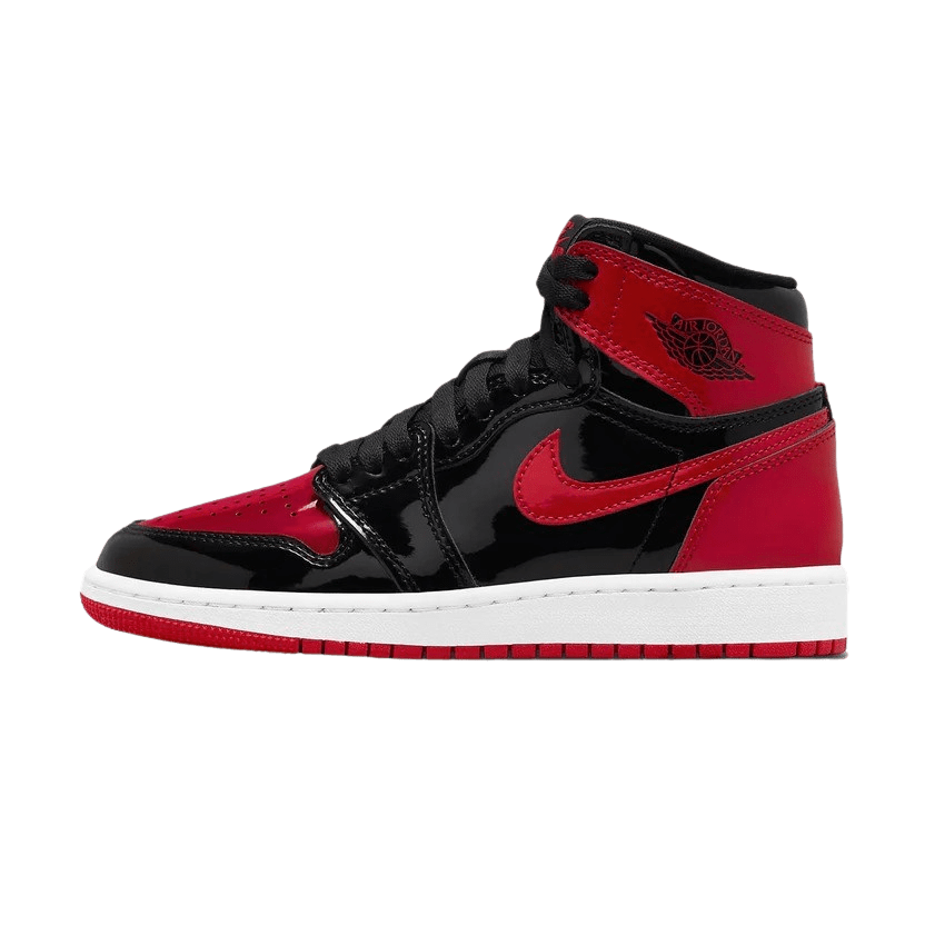 Air Jordan 1 Retro High OG GS 'Patent Bred'- Streetwear Fashion - helmiss.com