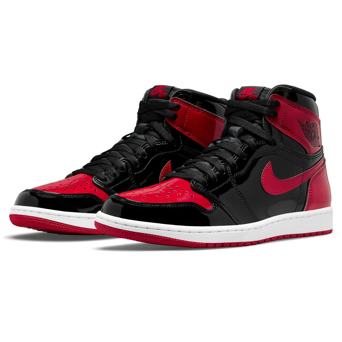 Air Jordan 1 Retro High OG 'Patent Bred'- Streetwear Fashion - helmiss.com