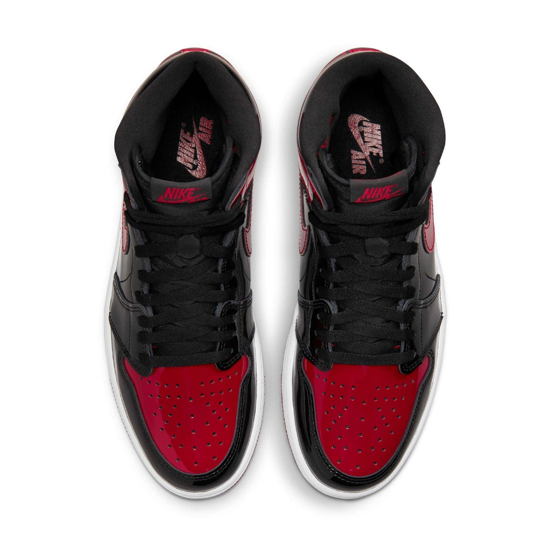 Air Jordan 1 Retro High OG 'Patent Bred'- Streetwear Fashion - helmiss.com