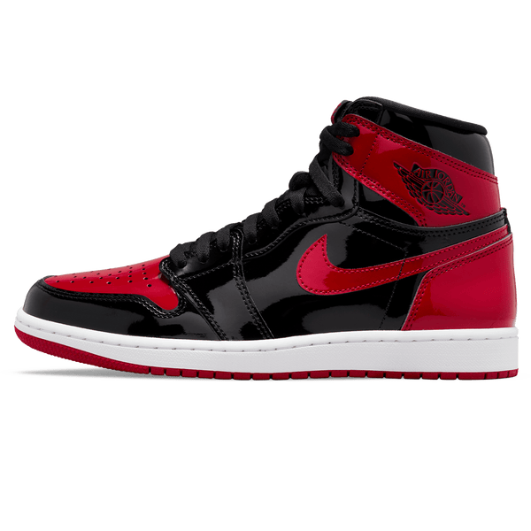 Air Jordan 1 Retro High OG 'Patent Bred'- Streetwear Fashion - helmiss.com