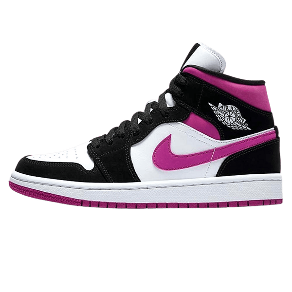 Air Jordan 1 WMNS Mid 'Black Cactus Flower'- Streetwear Fashion - helmiss.com