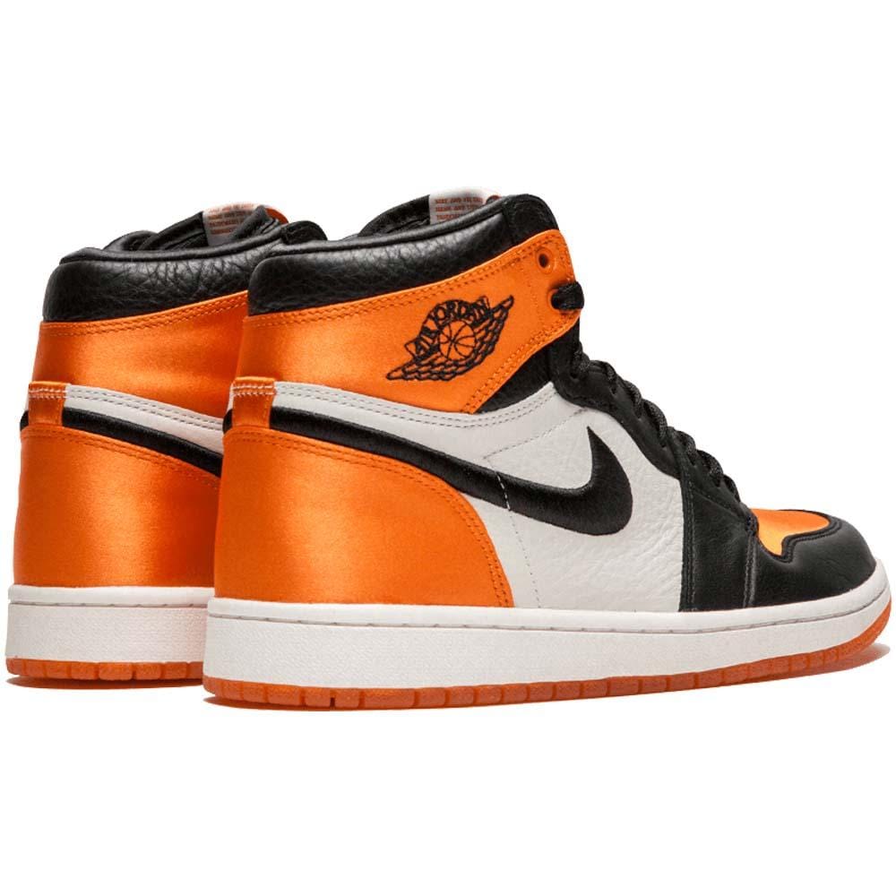 Air Jordan 1 WMNS Satin 'Shattered Backboard' Orange Black- Streetwear Fashion - helmiss.com