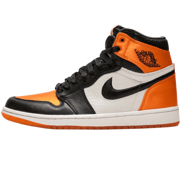 Air Jordan 1 WMNS Satin 'Shattered Backboard' Orange Black- Streetwear Fashion - helmiss.com