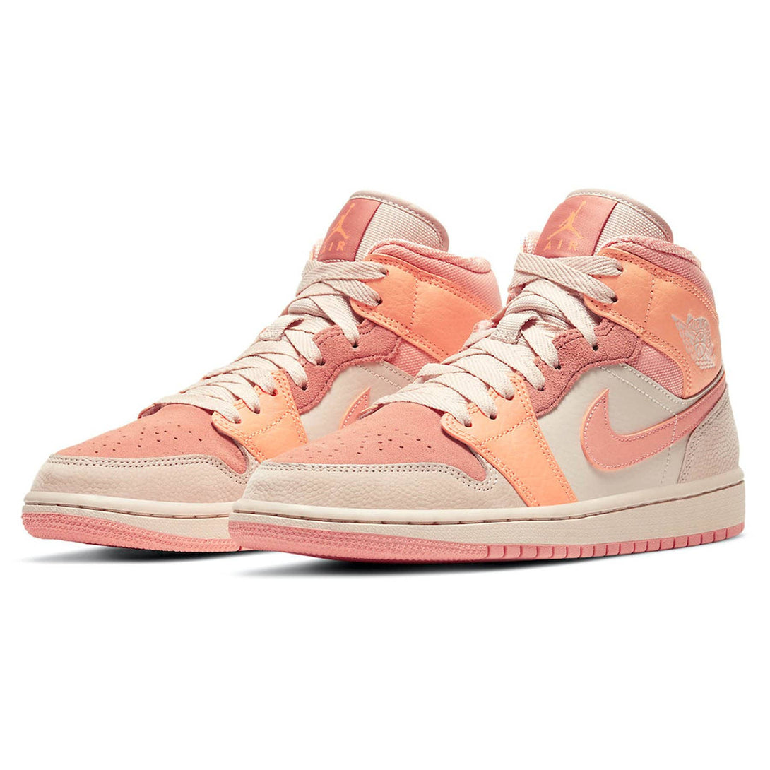 Air Jordan 1 Wmns Mid 'Apricot'- Streetwear Fashion - helmiss.com