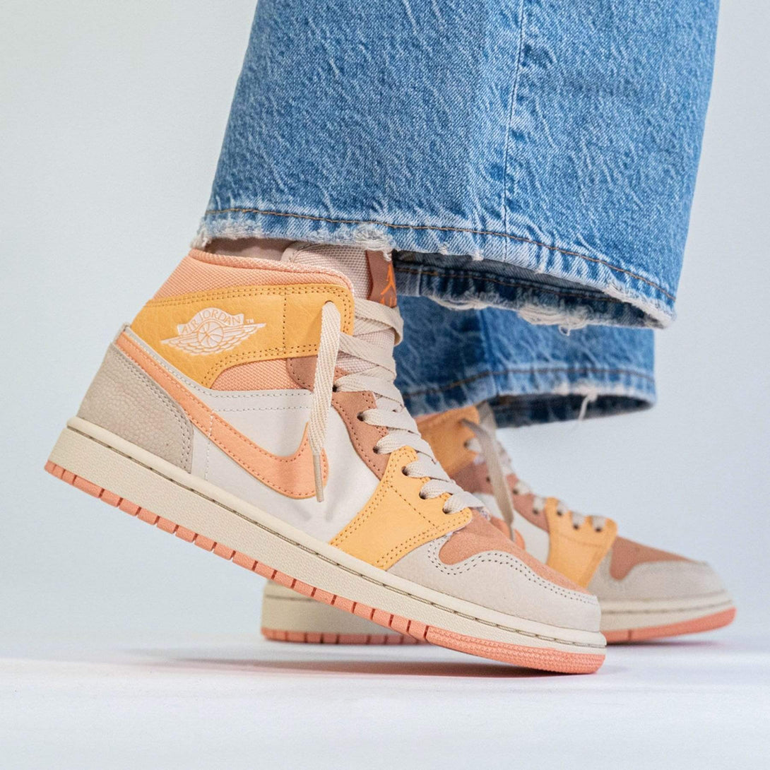 Air Jordan 1 Wmns Mid 'Apricot'- Streetwear Fashion - helmiss.com