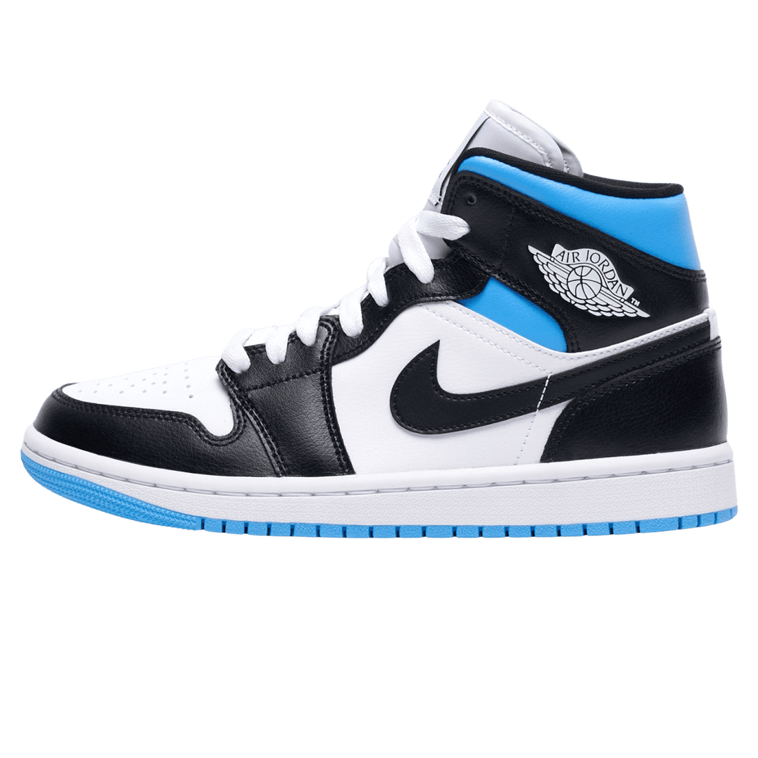 Air Jordan 1 Wmns Mid 'Royal Black Blue'- Streetwear Fashion - helmiss.com