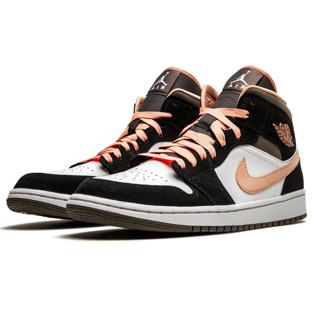 Air Jordan 1 Wmns Mid SE 'Peach Mocha'- Streetwear Fashion - helmiss.com