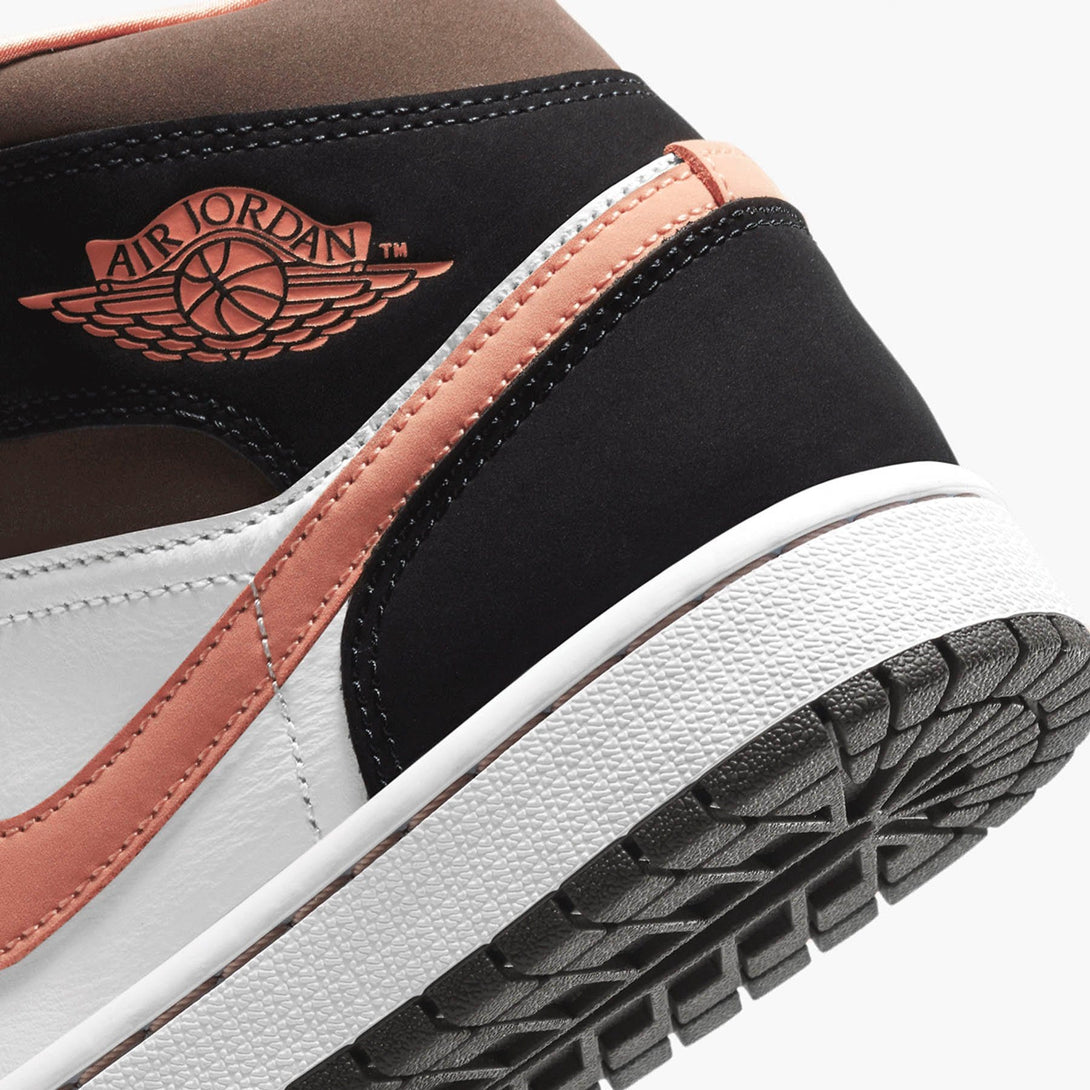 Air Jordan 1 Wmns Mid SE 'Peach Mocha'- Streetwear Fashion - helmiss.com