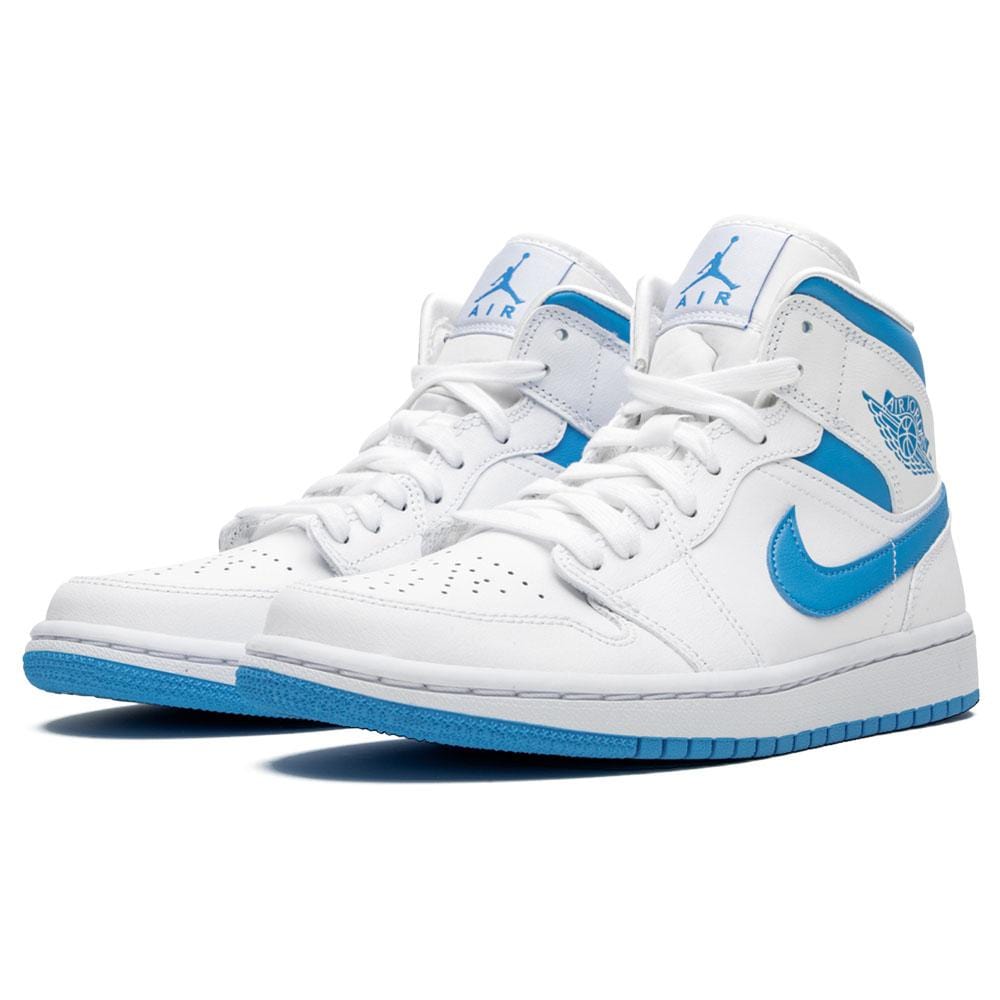 Air Jordan 1 Wmns Mid 'UNC' White Carolina Blue- Streetwear Fashion - helmiss.com