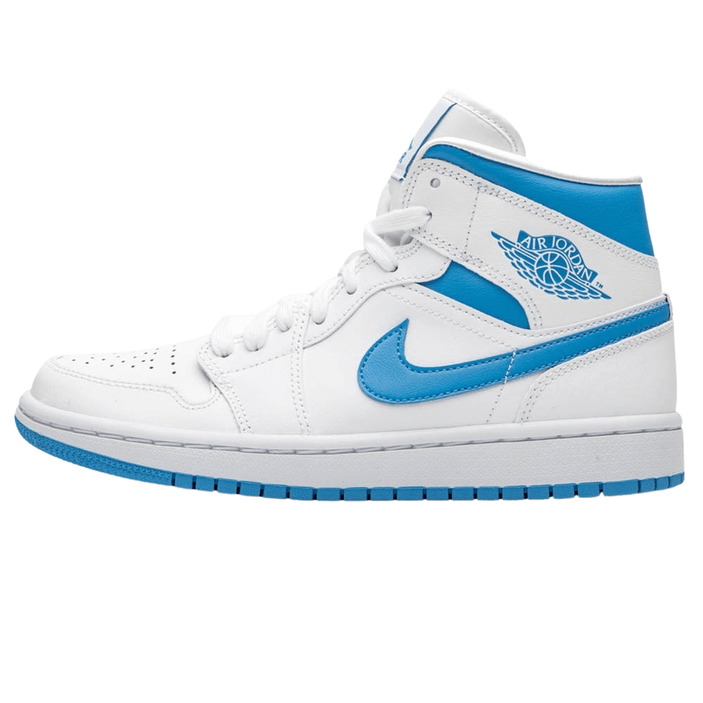 Air Jordan 1 Wmns Mid 'UNC' White Carolina Blue- Streetwear Fashion - helmiss.com