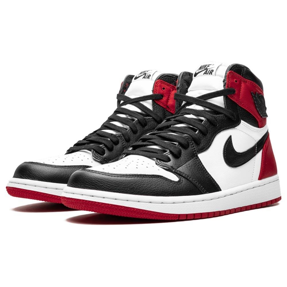 Air Jordan 1 Wmns Retro High 'Satin Black Toe'- Streetwear Fashion - helmiss.com