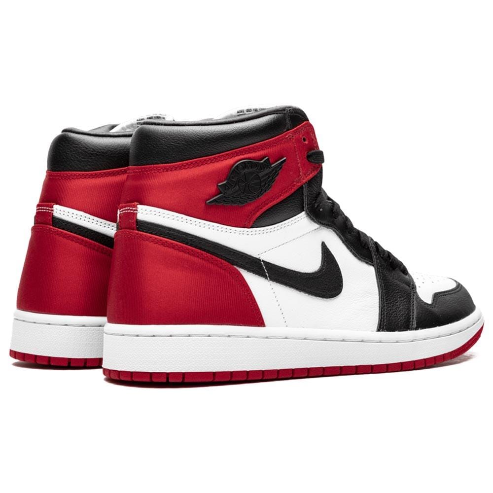 Air Jordan 1 Wmns Retro High 'Satin Black Toe'- Streetwear Fashion - helmiss.com