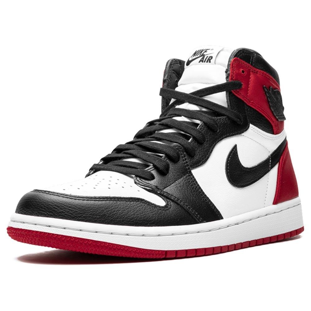 Air Jordan 1 Wmns Retro High 'Satin Black Toe'- Streetwear Fashion - helmiss.com