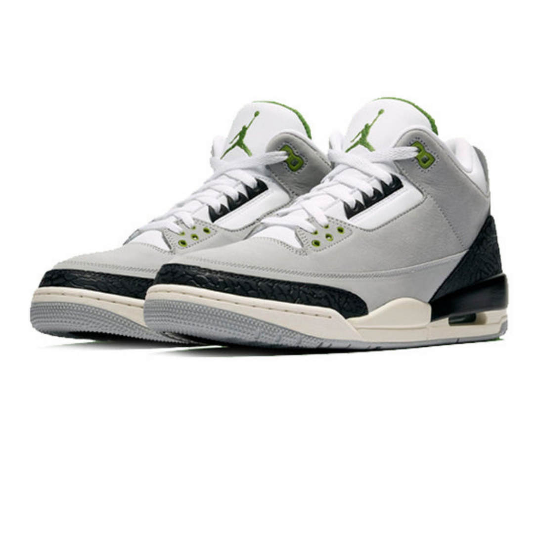 Air Jordan 3 Retro 'Chlorophyll'- Streetwear Fashion - helmiss.com