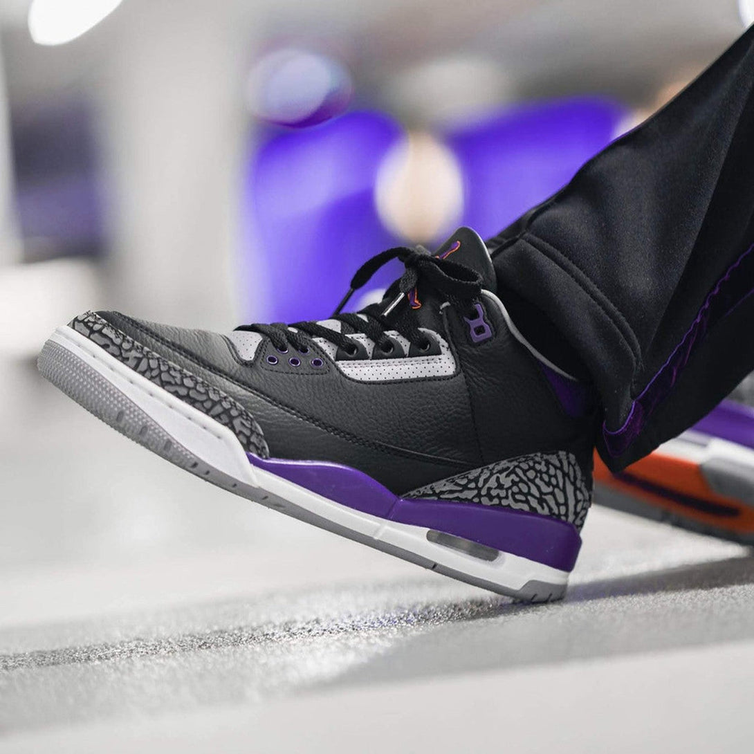 Air Jordan 3 Retro 'Court Purple'- Streetwear Fashion - helmiss.com