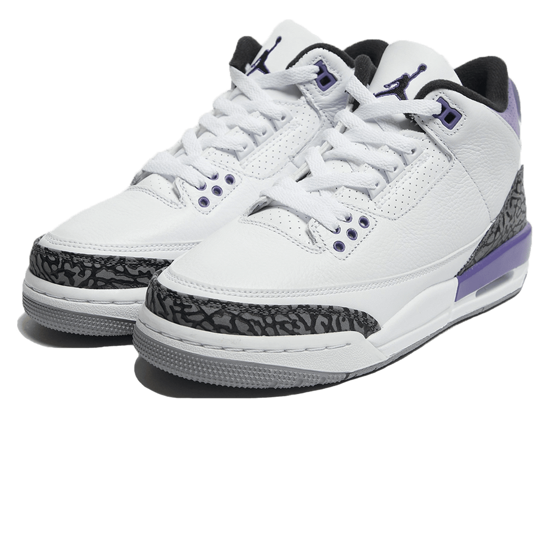 Air Jordan 3 Retro 'Dark Iris'- Streetwear Fashion - helmiss.com