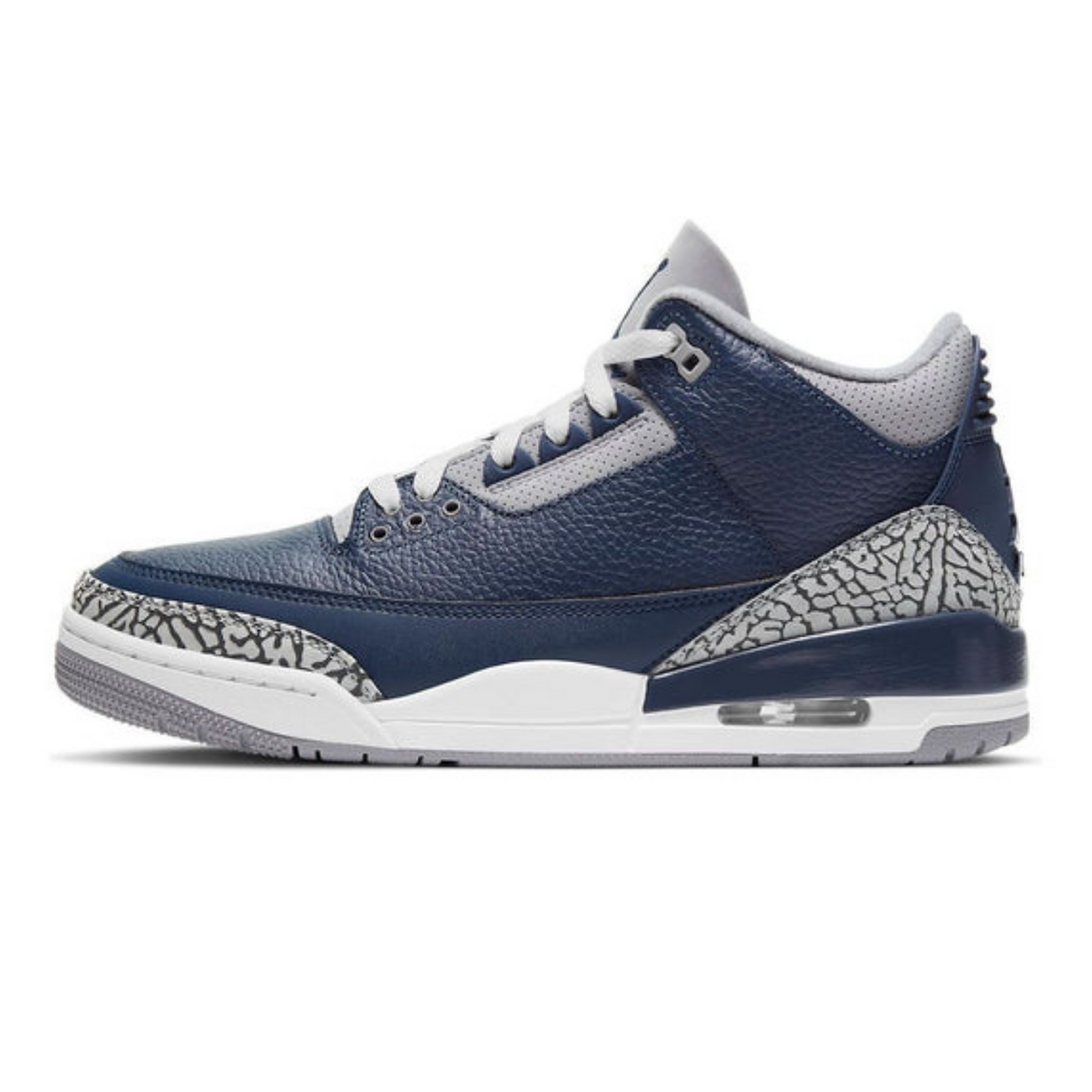 Air Jordan 3 Retro 'Georgetown'- Streetwear Fashion - helmiss.com