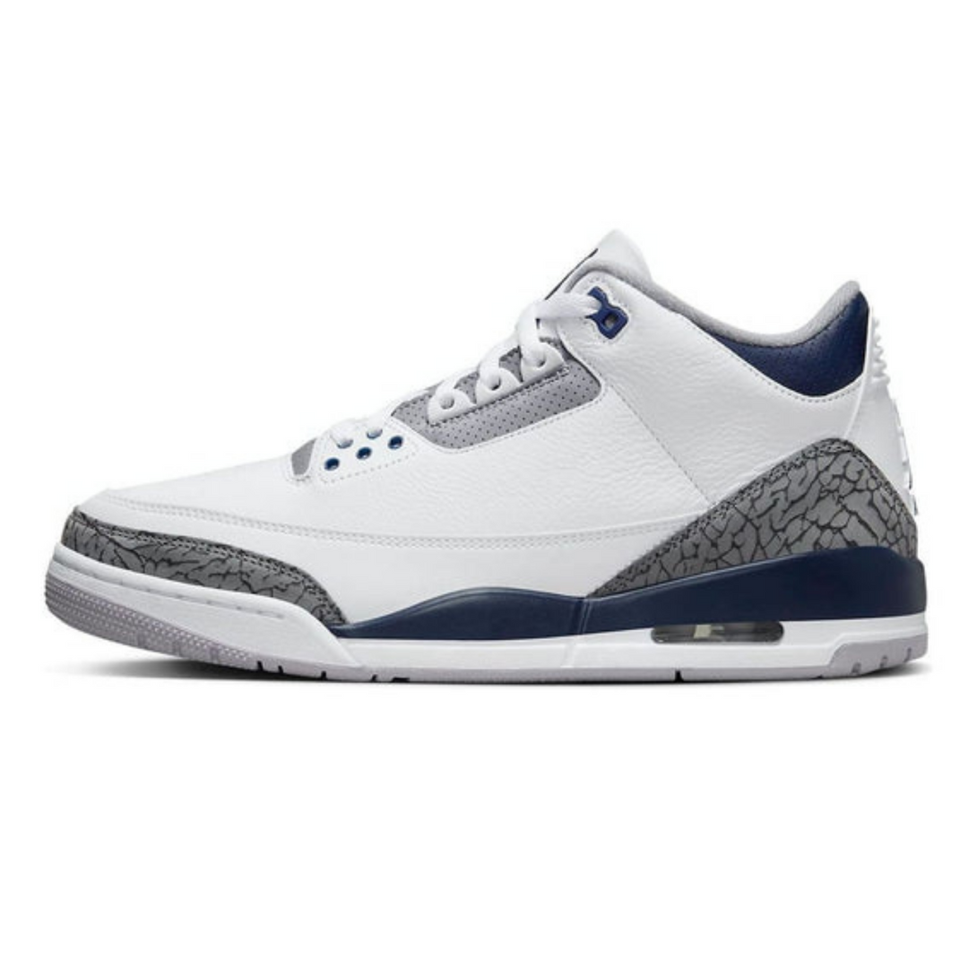 Air Jordan 3 Retro 'Midnight Navy'- Streetwear Fashion - helmiss.com