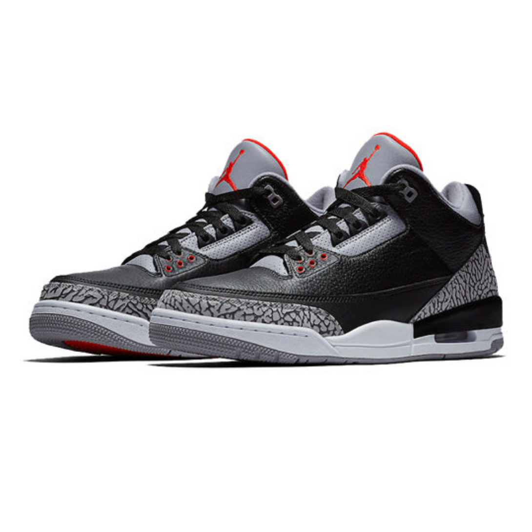 Air Jordan 3 Retro OG 'Black Cement' 2018- Streetwear Fashion - helmiss.com