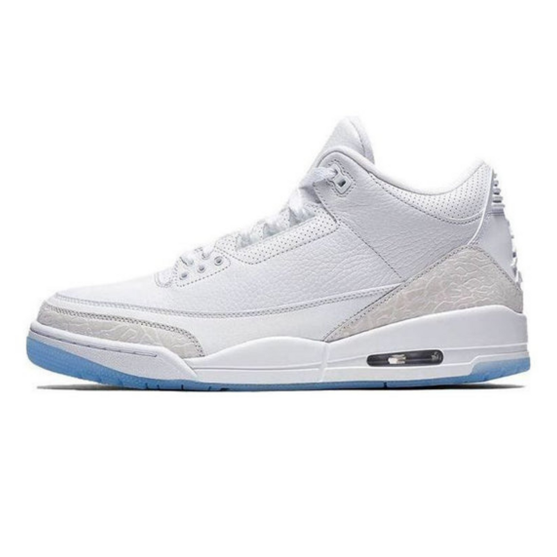 Air Jordan 3 Retro 'Triple White'- Streetwear Fashion - helmiss.com