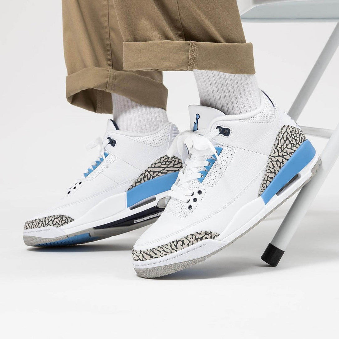 Air Jordan 3 Retro 'UNC'- Streetwear Fashion - helmiss.com