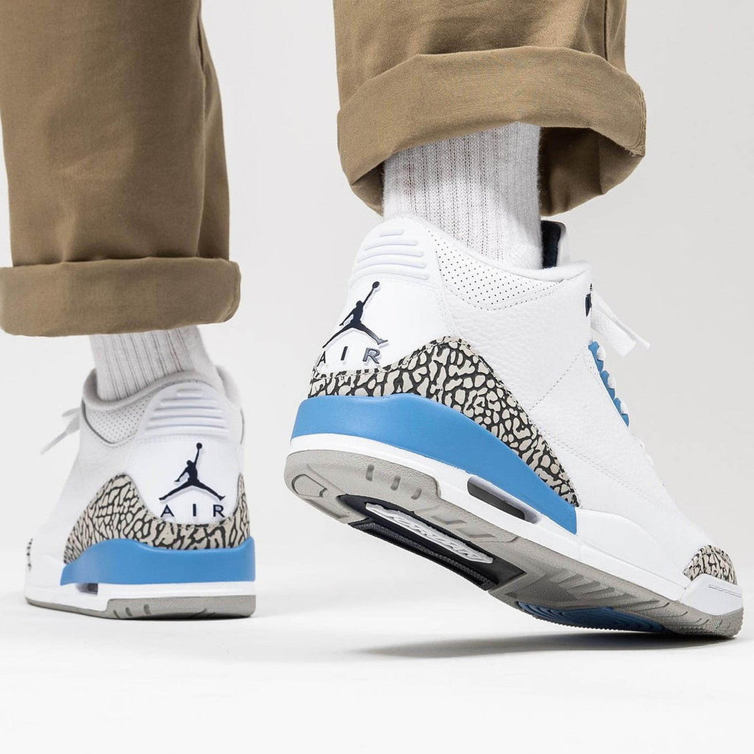 Air Jordan 3 Retro 'UNC'- Streetwear Fashion - helmiss.com