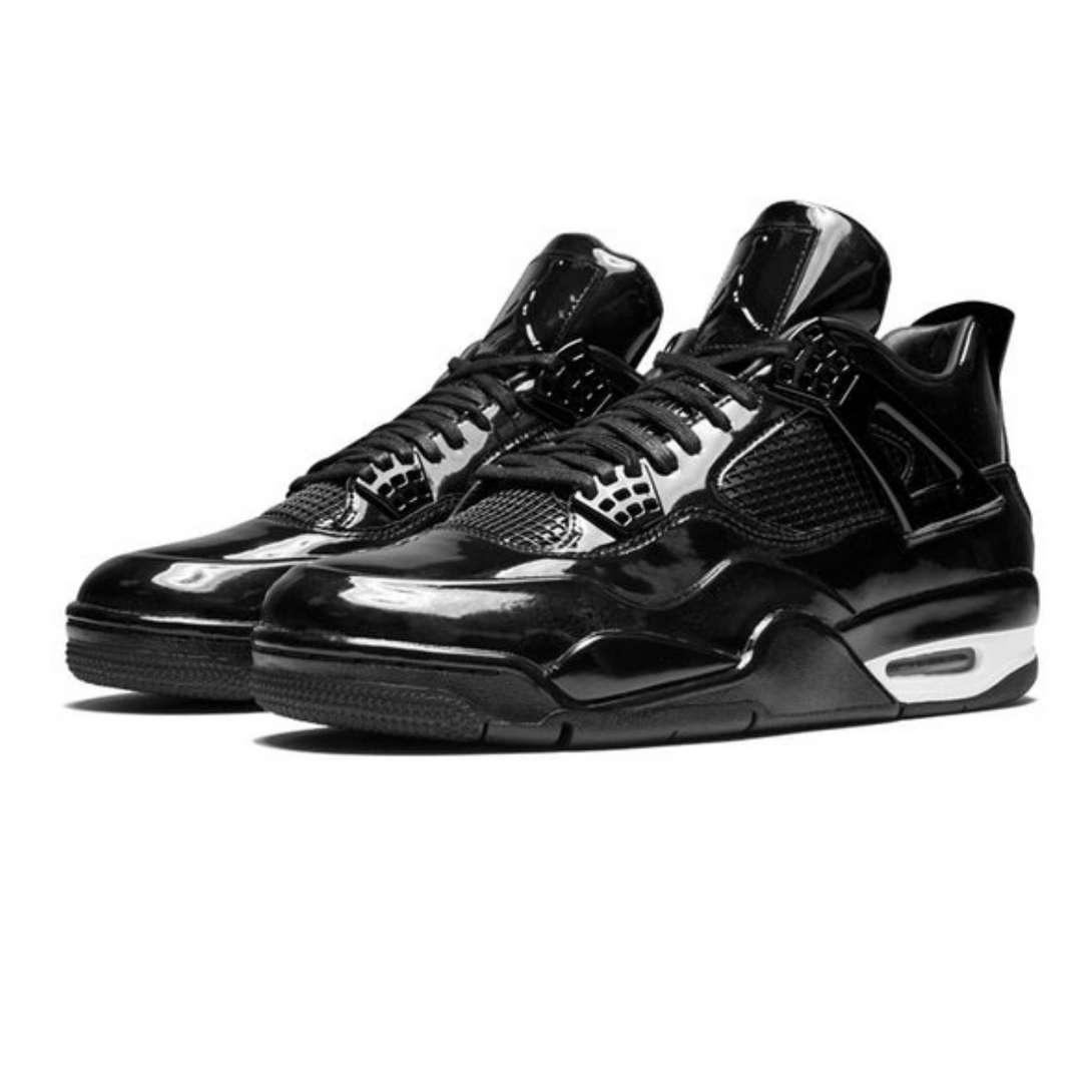 Air Jordan 4 Retro 11Lab4 'Black Patent Leather'- Streetwear Fashion - helmiss.com