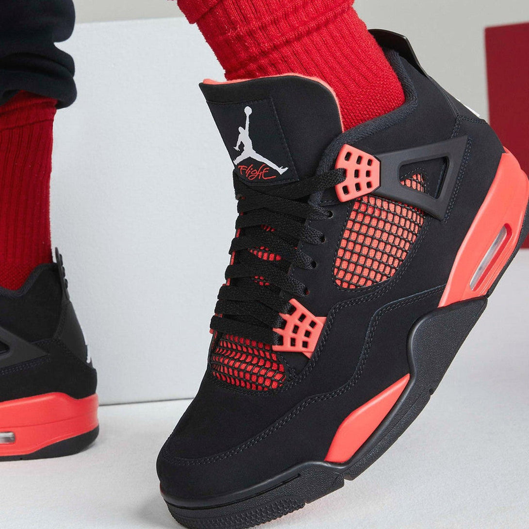 Air Jordan 4 Retro 'Red Thunder'- Streetwear Fashion - helmiss.com