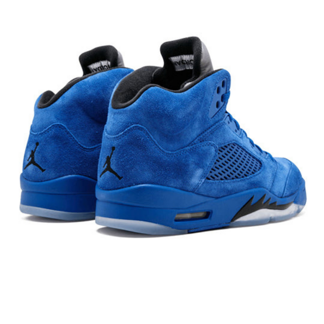 Air Jordan 5 Retro 'Blue Suede'- Streetwear Fashion - helmiss.com