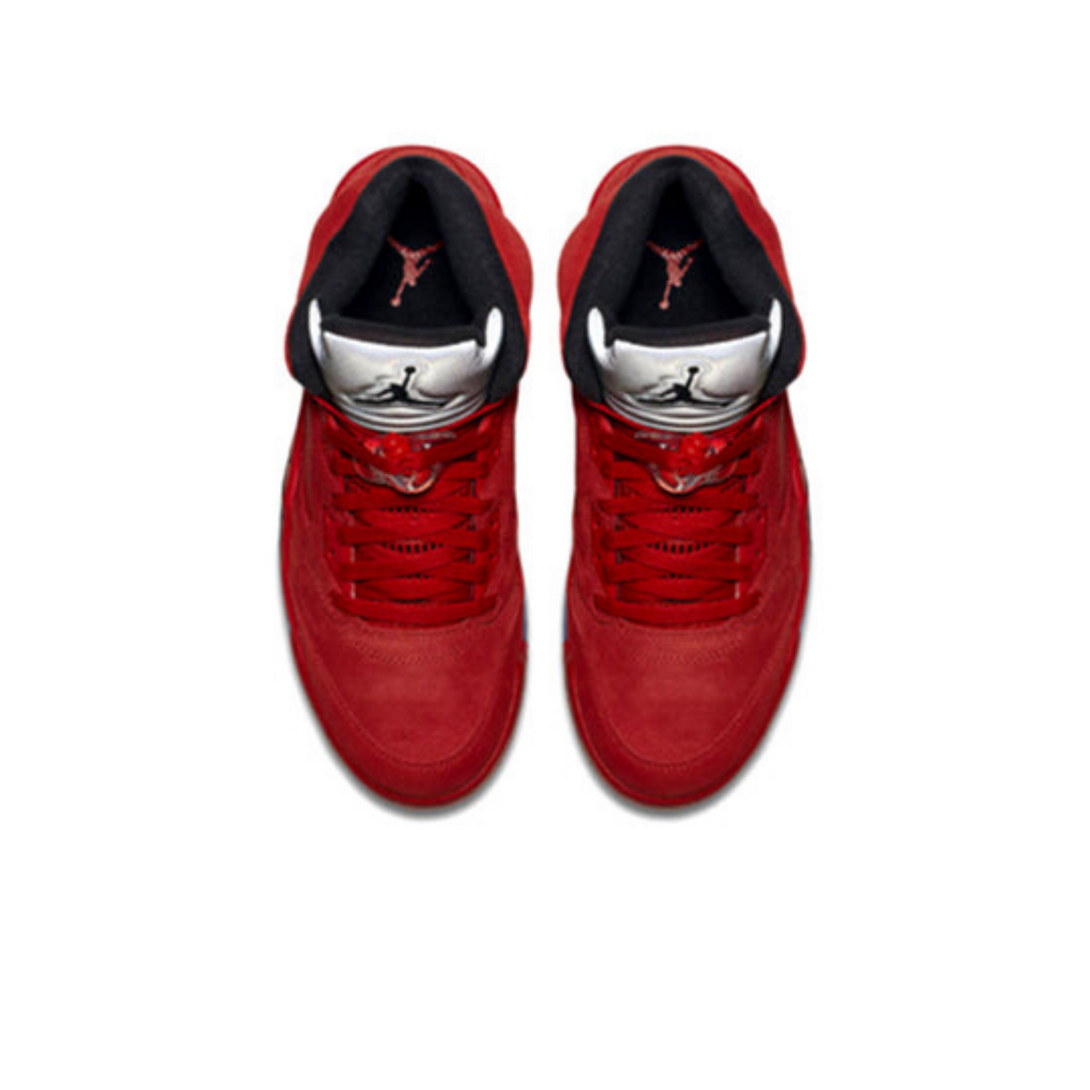 Air Jordan 5 Retro 'Red Suede'- Streetwear Fashion - helmiss.com