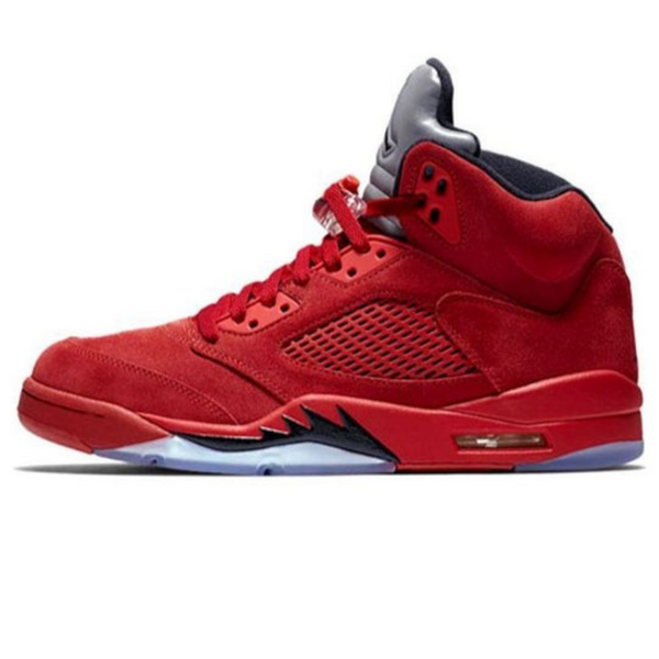 Air Jordan 5 Retro 'Red Suede'- Streetwear Fashion - helmiss.com