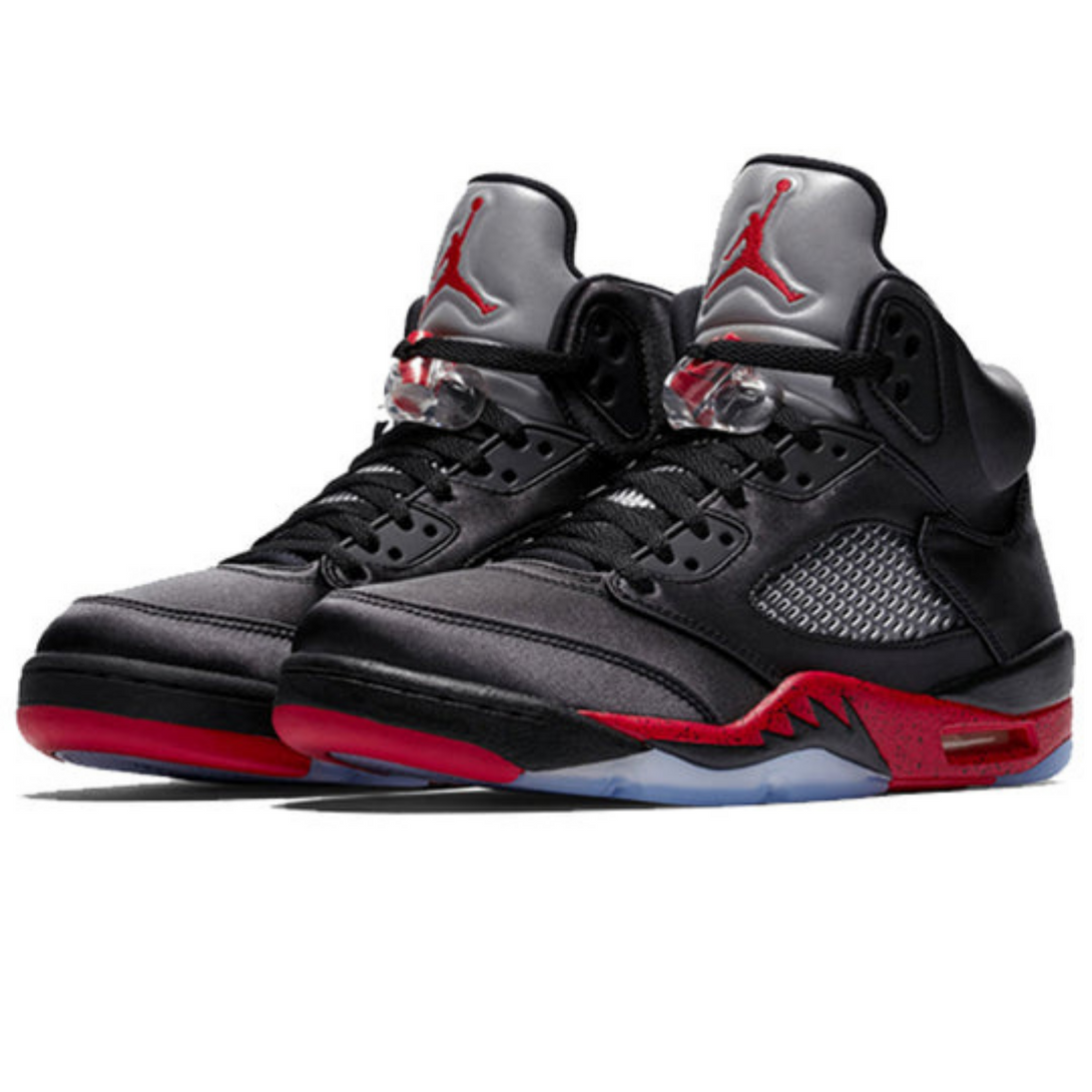 Air Jordan 5 Retro 'Satin Bred'- Streetwear Fashion - helmiss.com