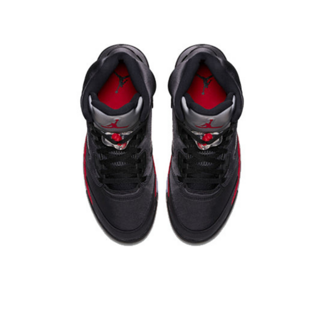 Air Jordan 5 Retro 'Satin Bred'- Streetwear Fashion - helmiss.com