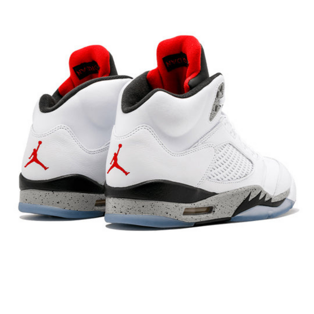 Air Jordan 5 Retro 'White Cement'- Streetwear Fashion - helmiss.com