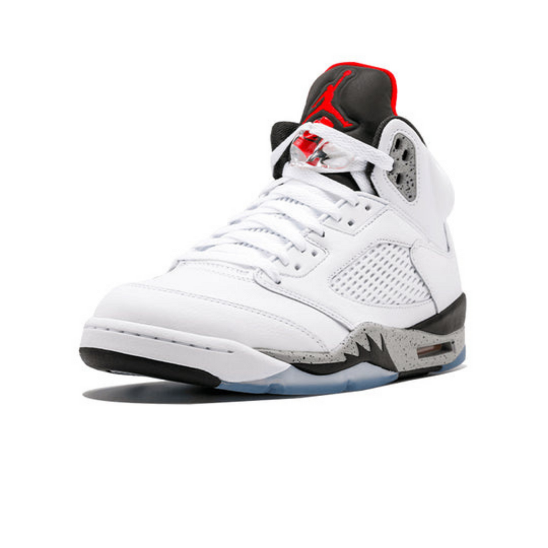 Air Jordan 5 Retro 'White Cement'- Streetwear Fashion - helmiss.com