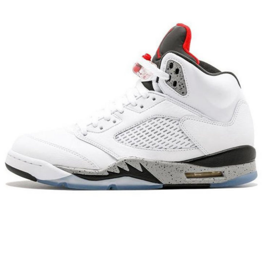 Air Jordan 5 Retro 'White Cement'- Streetwear Fashion - helmiss.com