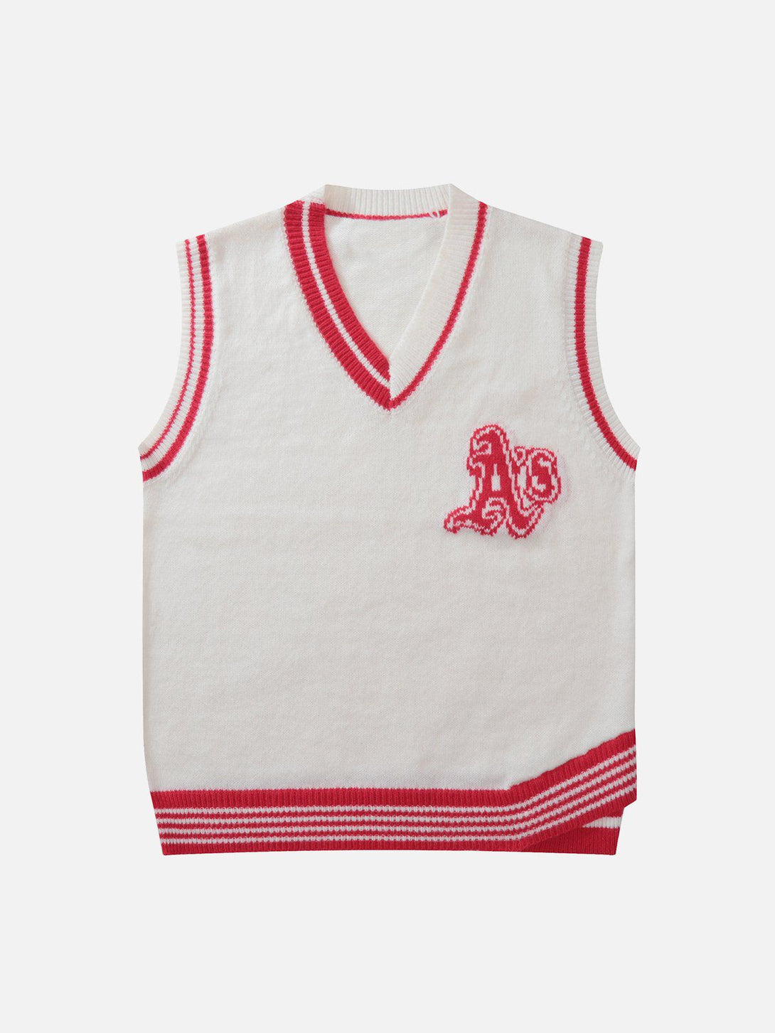 Helmiss - "AS" Jacquard Sweater Vest- Streetwear Fashion - helmiss.com