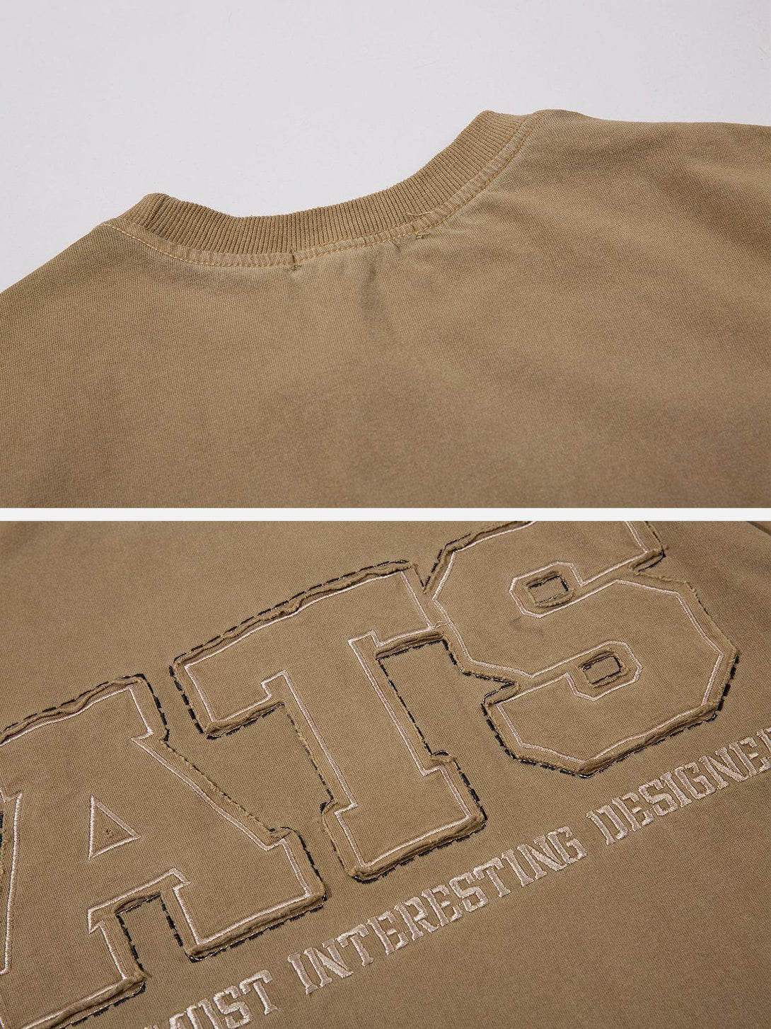 Helmiss - ATS Letter Patchwork Tee- Streetwear Fashion - helmiss.com