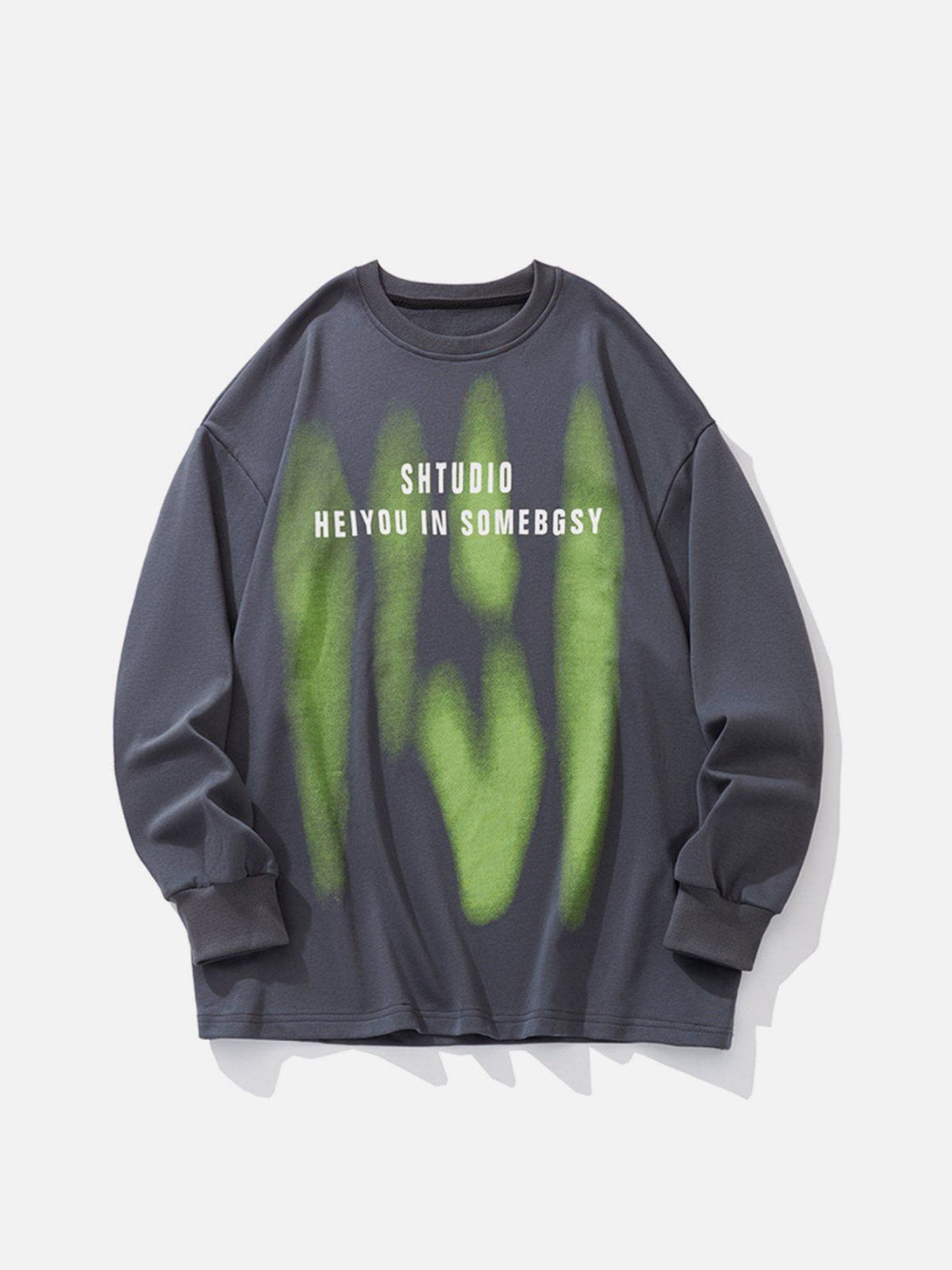 Helmiss - Abstract Print Sweatshirt- Streetwear Fashion - helmiss.com