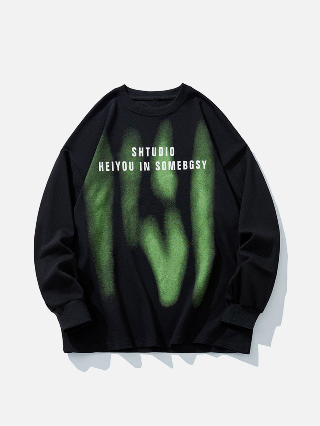 Helmiss - Abstract Print Sweatshirt- Streetwear Fashion - helmiss.com