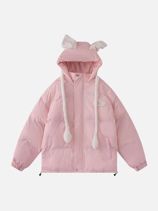 Helmiss - Airbag Bunny Ear Design Winter Coat- Streetwear Fashion - helmiss.com