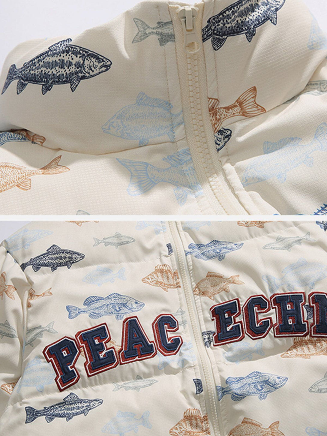 Helmiss - All Over Printed Fun Fish Winter Coat- Streetwear Fashion - helmiss.com