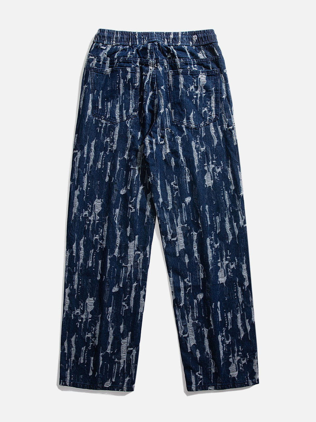 Helmiss - All-over Print Broken Holes Jeans- Streetwear Fashion - helmiss.com