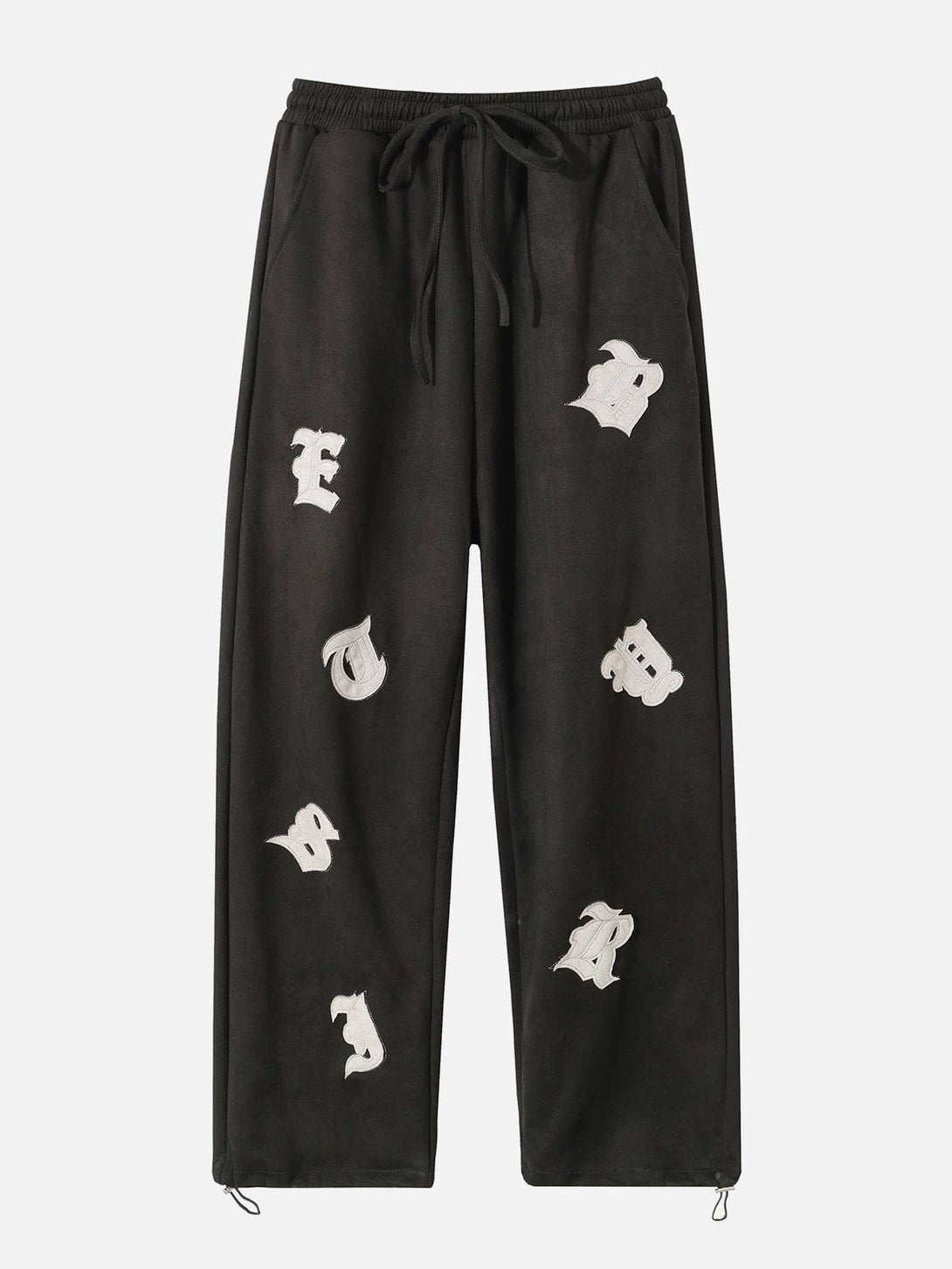 Helmiss - Alphabet Patch Sweatpants- Streetwear Fashion - helmiss.com