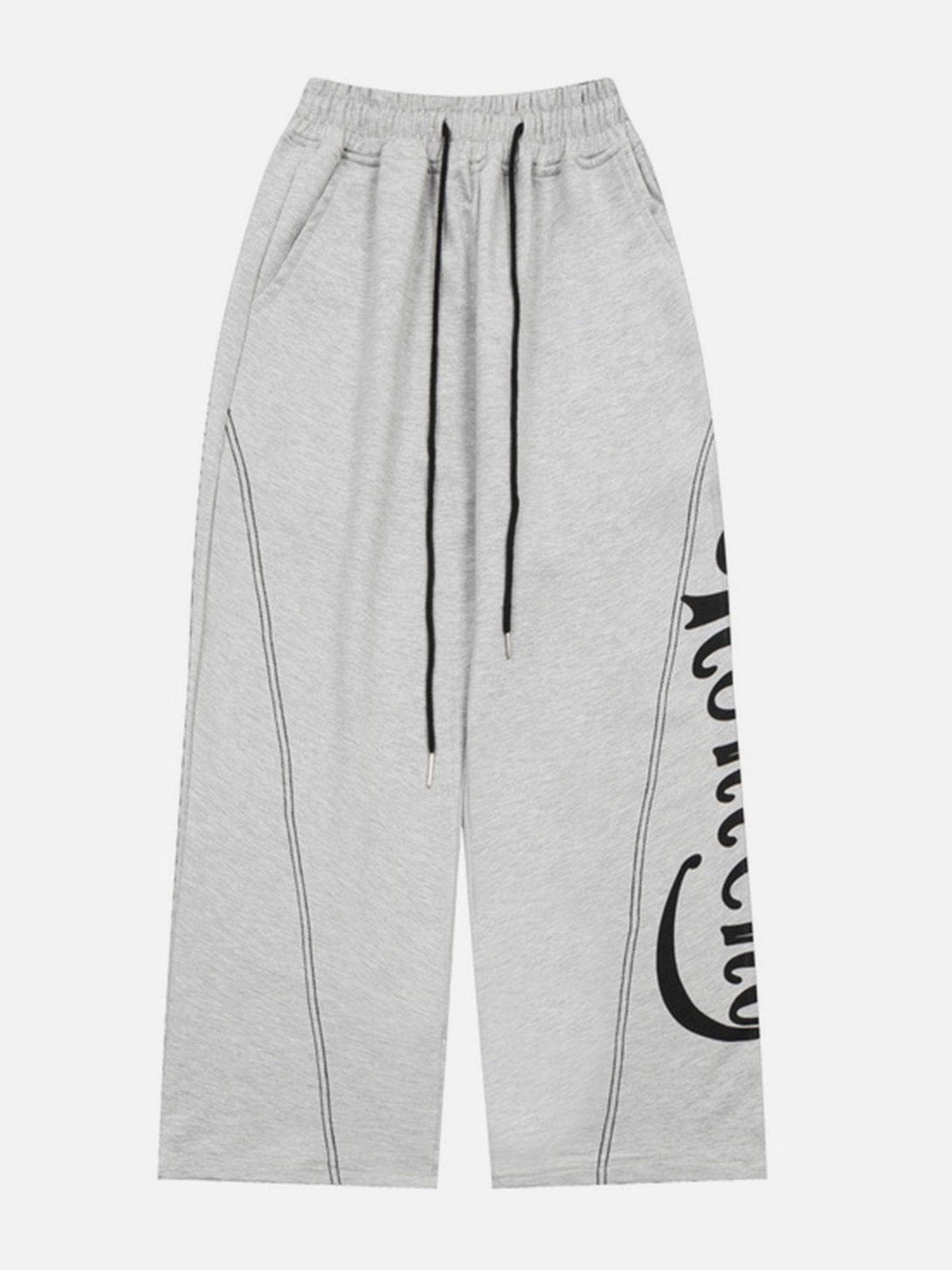 Helmiss - Alphabet Print Sweatpants- Streetwear Fashion - helmiss.com