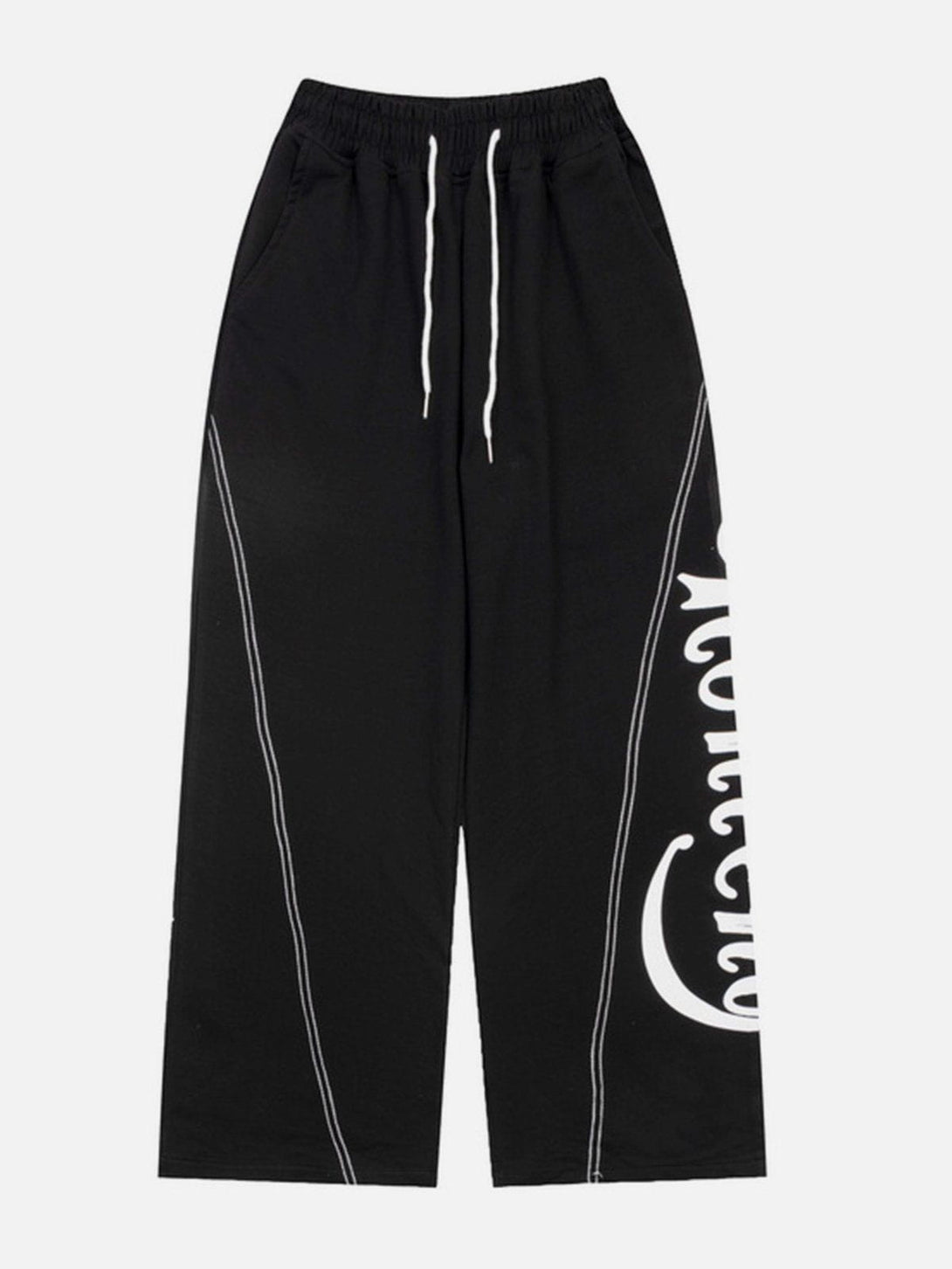 Helmiss - Alphabet Print Sweatpants- Streetwear Fashion - helmiss.com