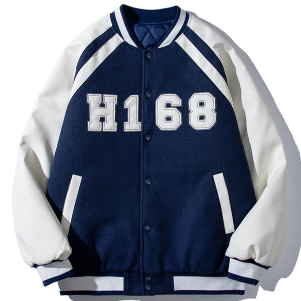 Helmiss - Alphanumeric Embroidery Winter Coat- Streetwear Fashion - helmiss.com